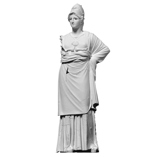 Athena classical statue animation